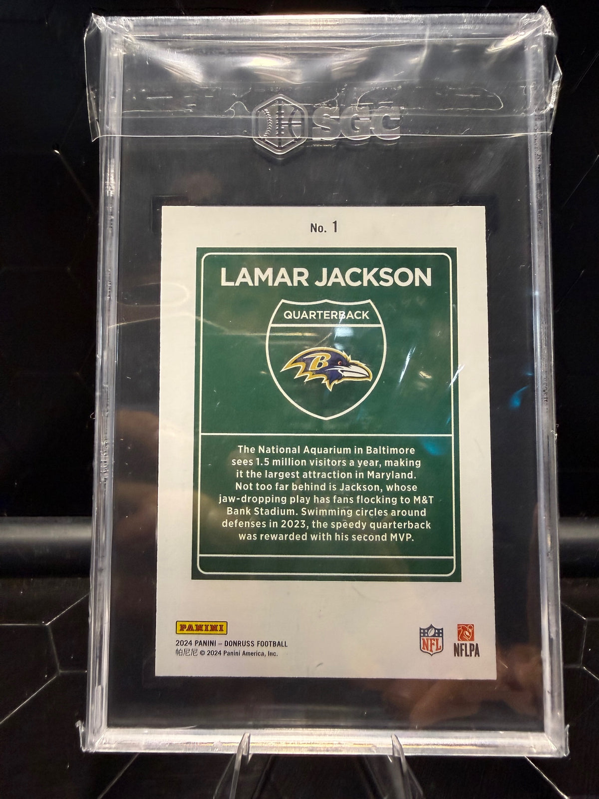 2024 Donruss Lamar Jackson #1 Downtown SGC 9