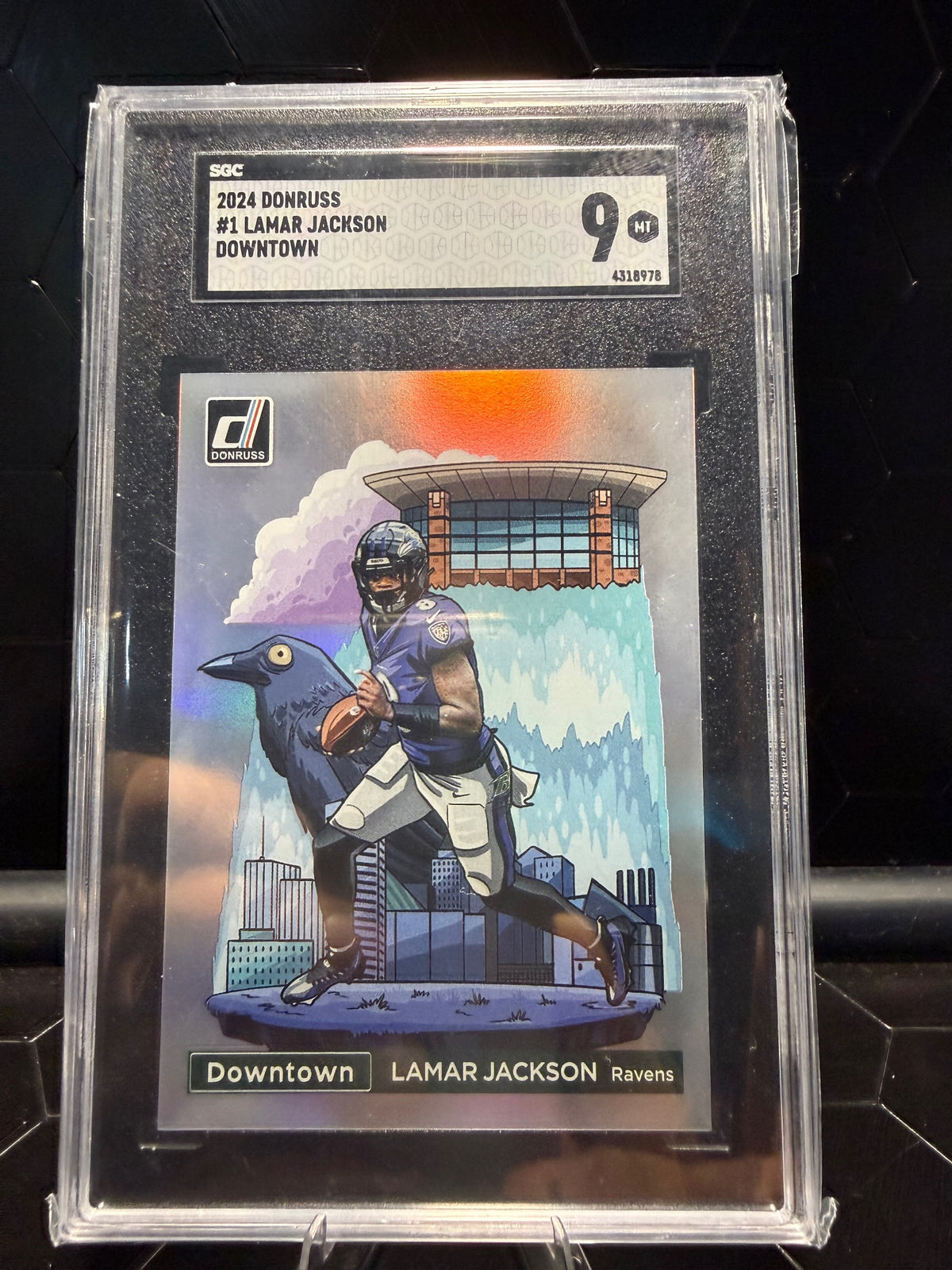2024 Donruss Lamar Jackson #1 Downtown SGC 9