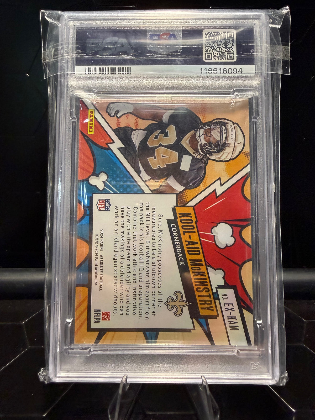 2024 Absolute Kool-Aid McKinstry #EXKAM Explosive Gold RC 08/10 PSA 9