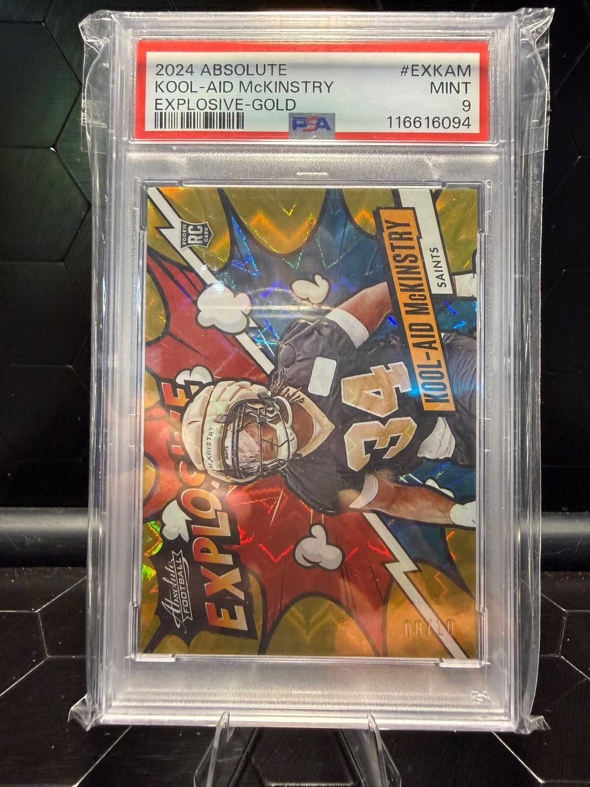 2024 Absolute Kool-Aid McKinstry #EXKAM Explosive Gold RC 08/10 PSA 9
