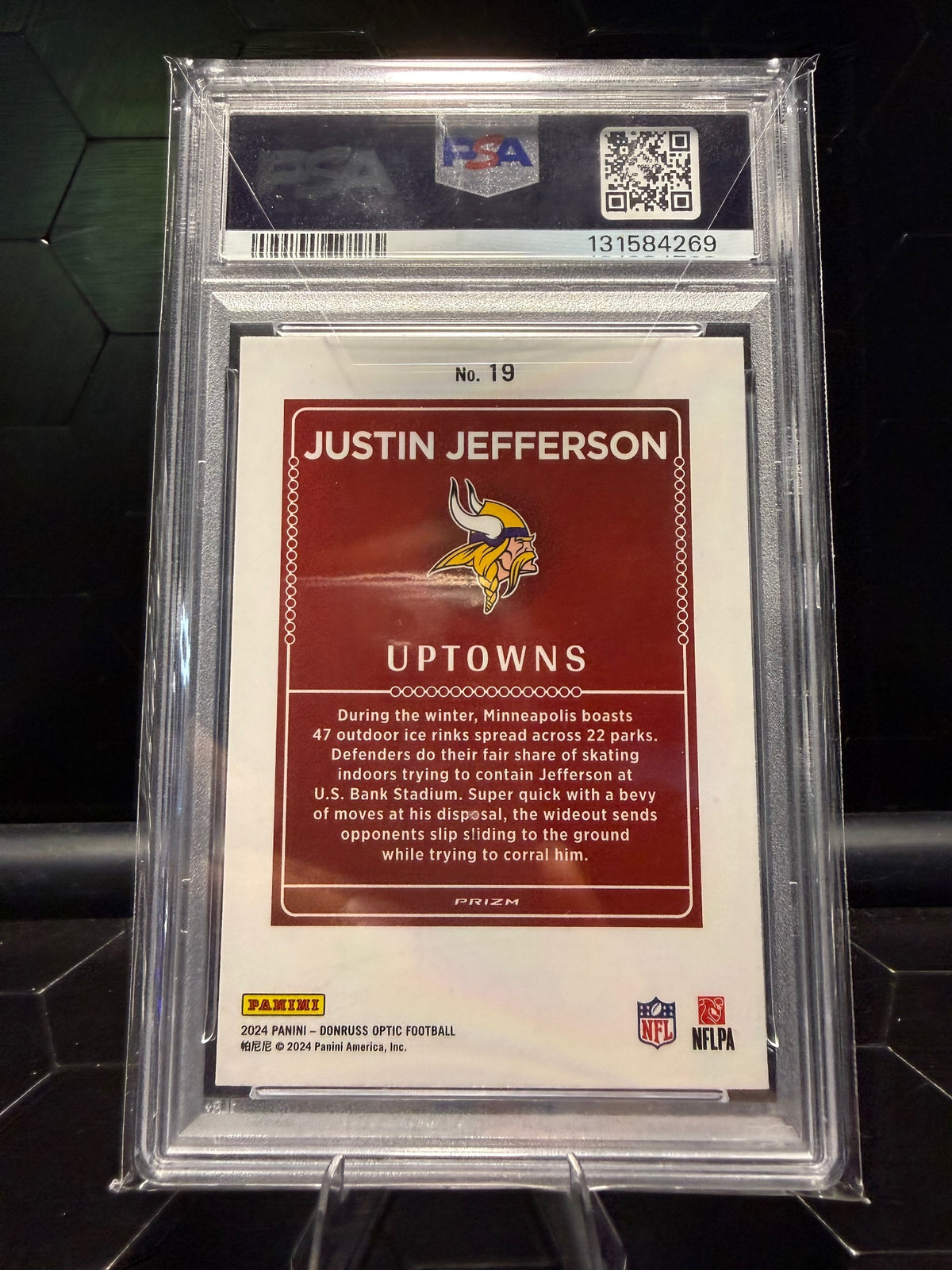 2024 Donruss Optic Justin Jefferson #19 Uptowns PSA 9