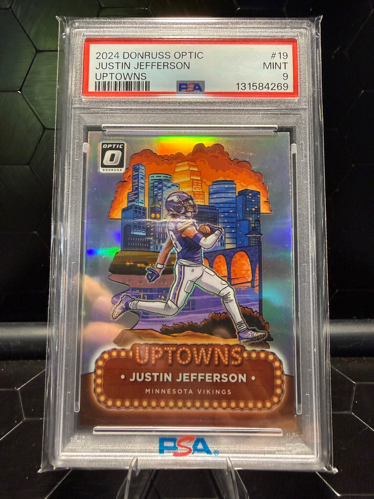 2024 Donruss Optic Justin Jefferson #19 Uptowns PSA 9