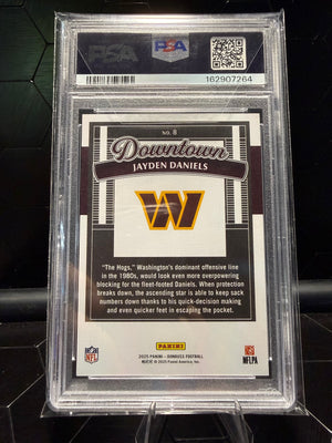 2025 Donruss Jayden Daniels #8 Downtown Horizontal PSA 10