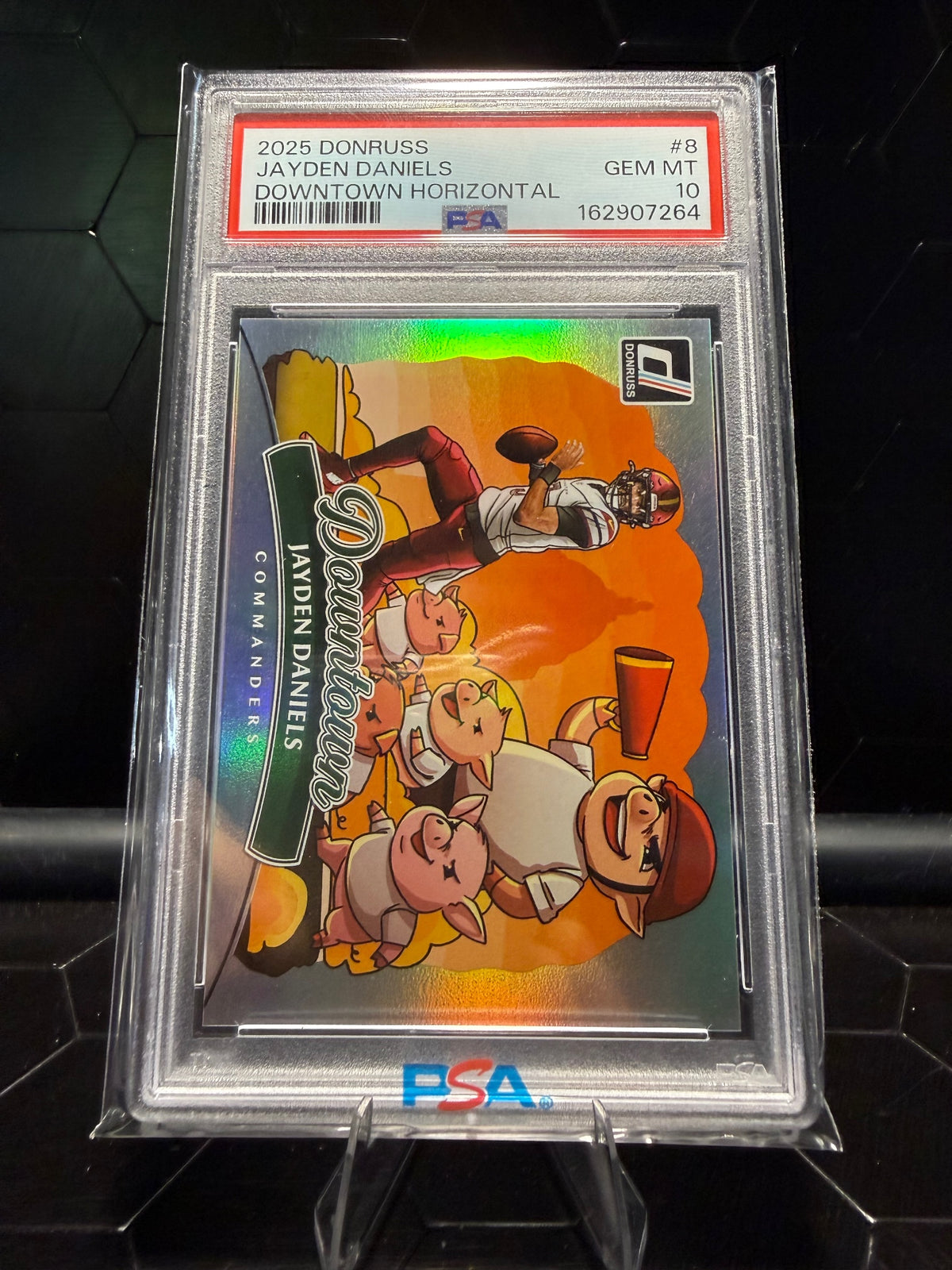 2025 Donruss Jayden Daniels #8 Downtown Horizontal PSA 10