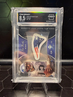 2003 UD Sweet Spot Classics Tom Brady #P-TB Patriots Patch Arena 8.5