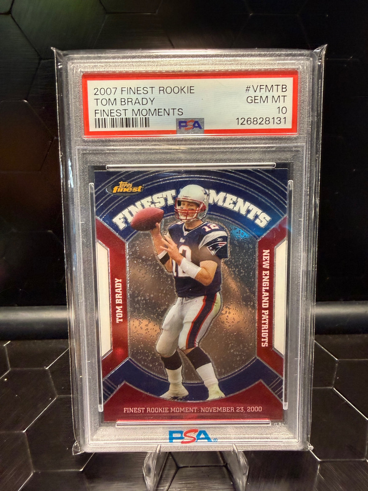 2007 Topps Finest Tom Brady #VFM-TB Finest Moments PSA 10