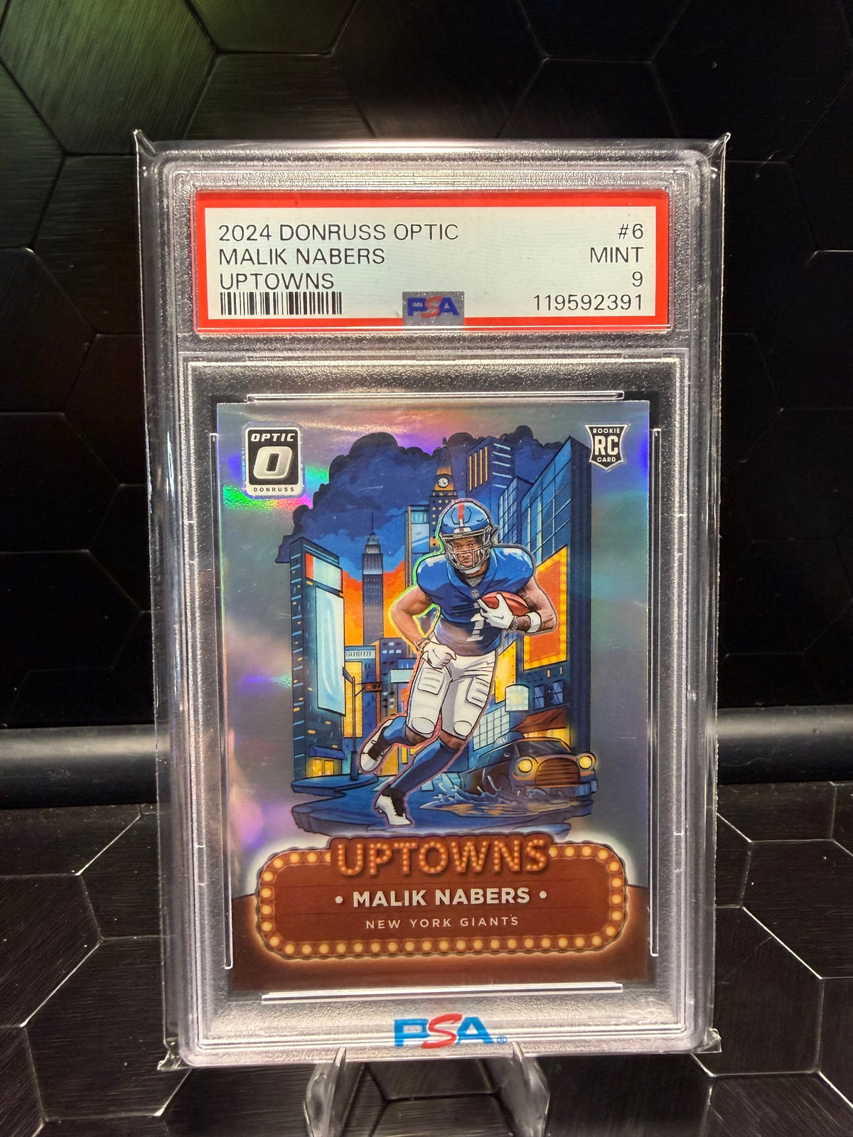 2024 Donruss Optic Malik Nabers #6 Uptowns RC PSA 9
