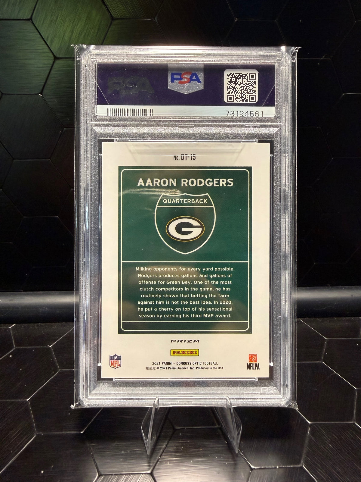 2021 Donruss Optic Aaron Rodgers #DT-15 Downtown PSA 9