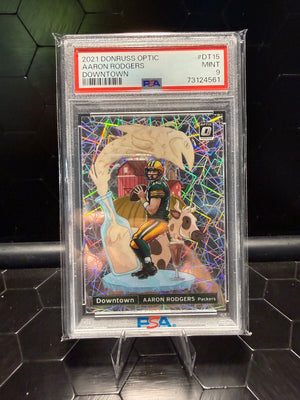 2021 Donruss Optic Aaron Rodgers #DT-15 Downtown PSA 9