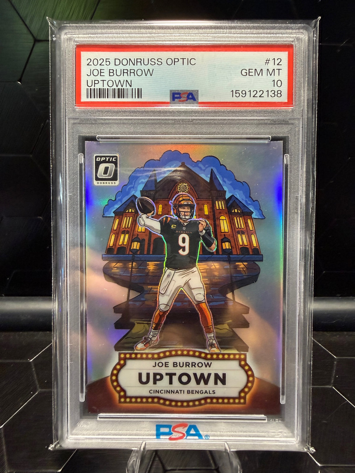 2025 Donruss Optic Joe Burrow #12 Uptown PSA 10