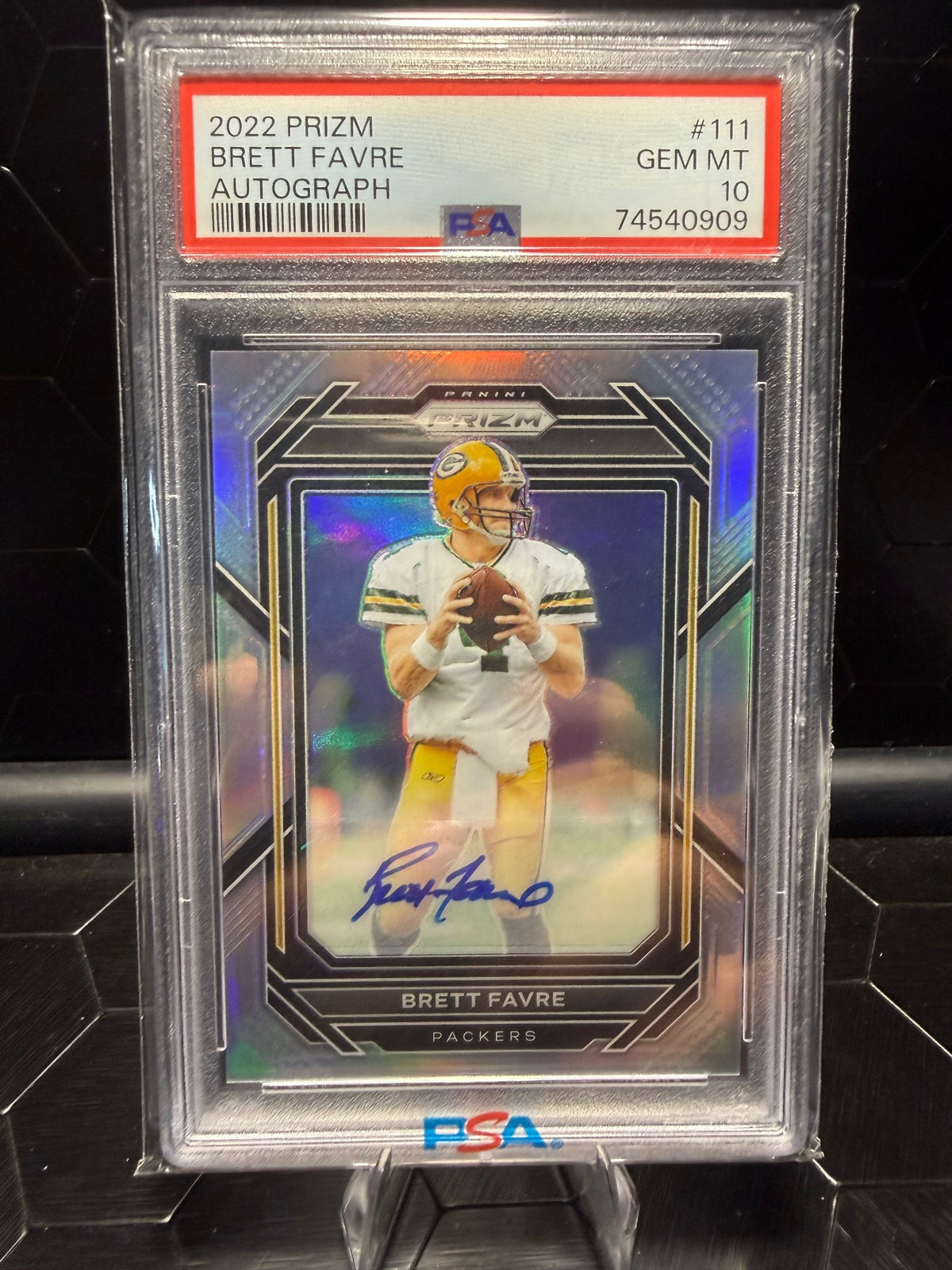 2022 Panini Prizm Brett Favre #111 Autograph PSA 10