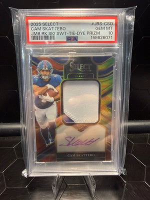 2025 Select Cam Skattebo #JRS-CSO Tie-Dye Jumbo RPA /25 PSA 10