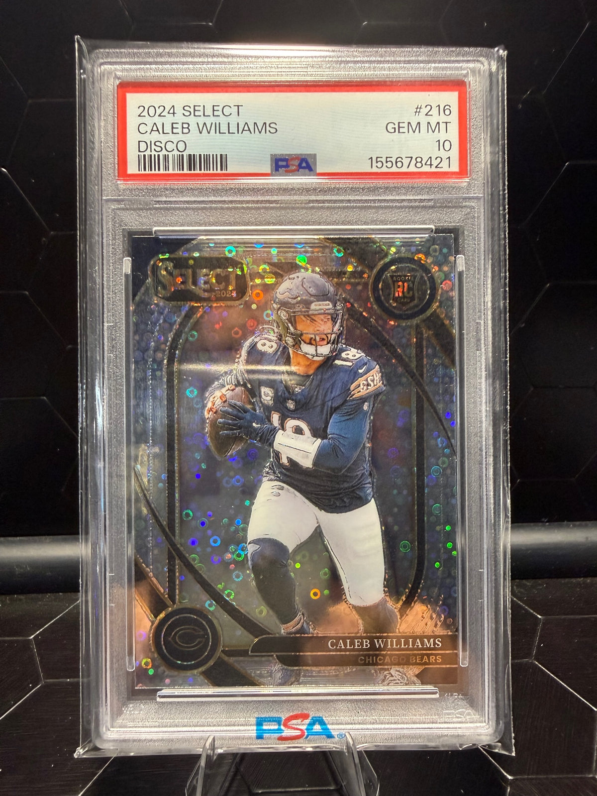 2024 Panini Select Caleb Williams #216 Disco Prizm Club Level RC PSA 10