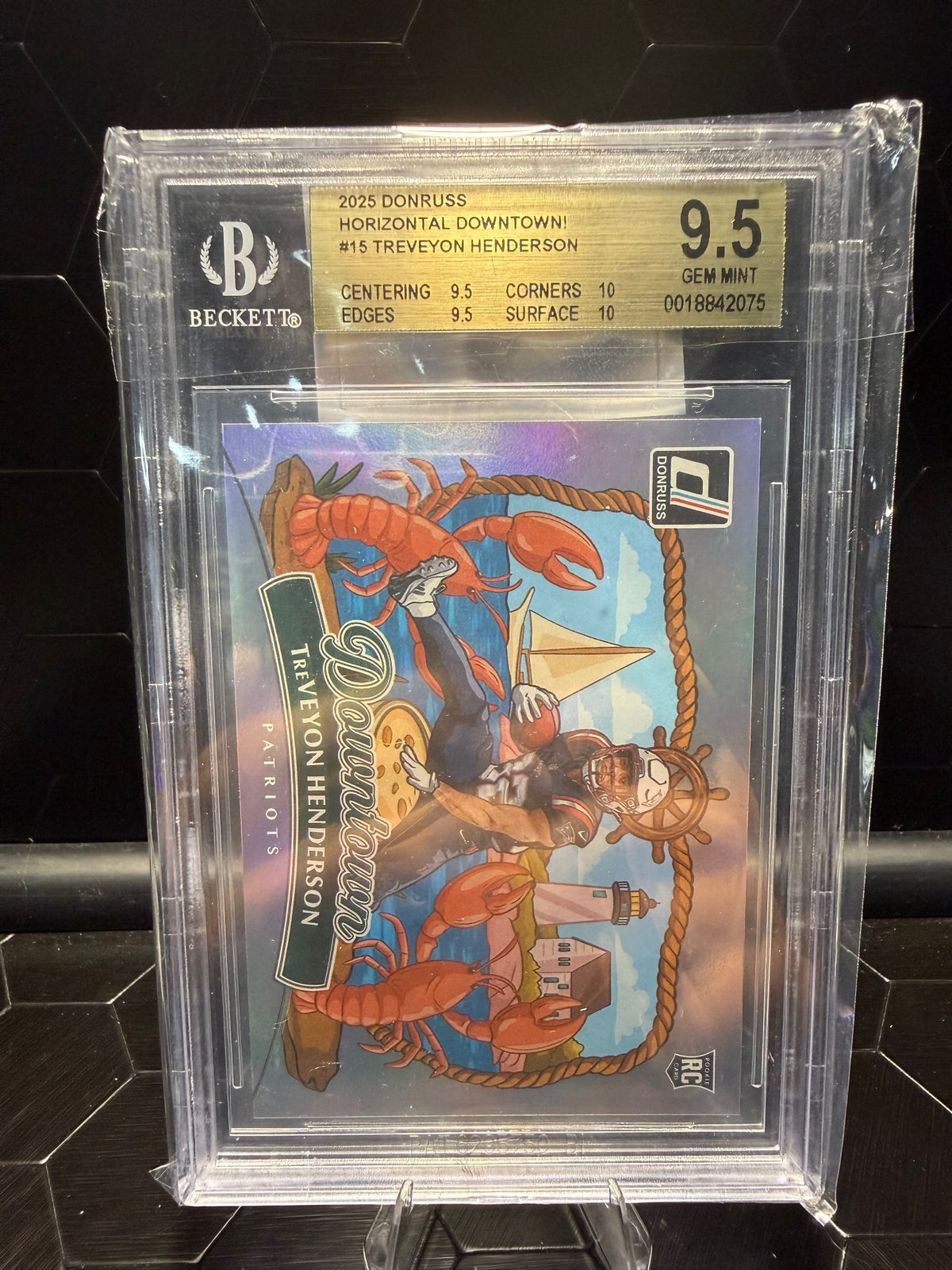2025 Donruss TreVeyon Henderson #15 Horizontal Downtown RC BGS 9.5