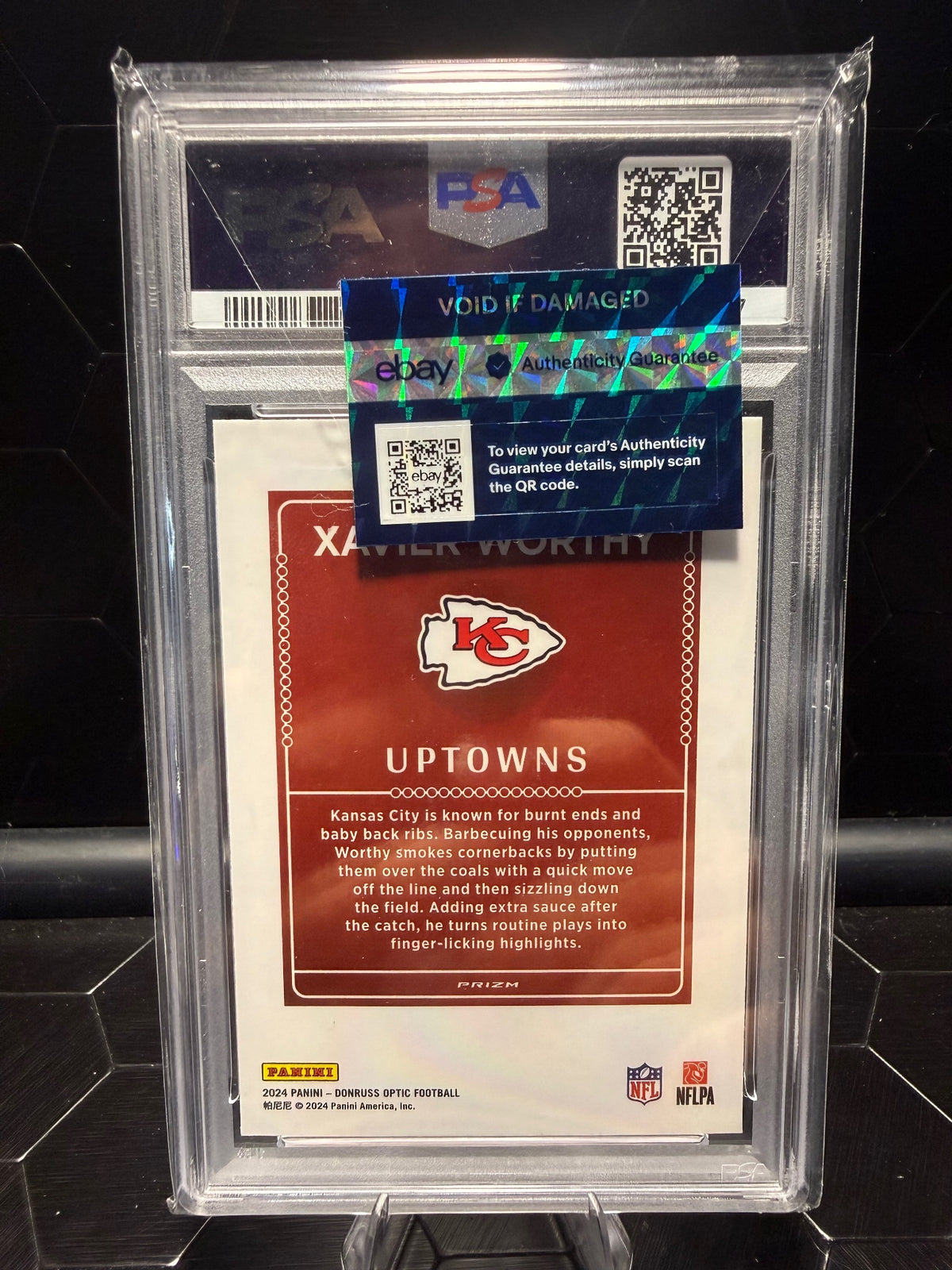 2024 Donruss Optic Xavier Worthy #7 Uptowns RC PSA 10