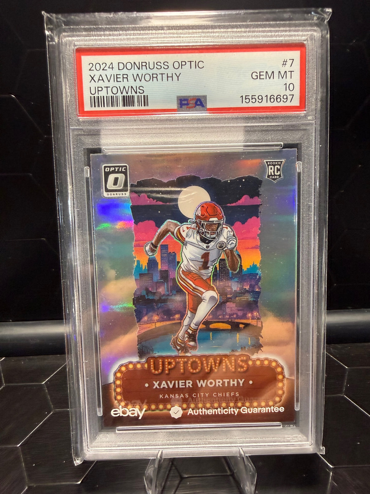 2024 Donruss Optic Xavier Worthy #7 Uptowns RC PSA 10