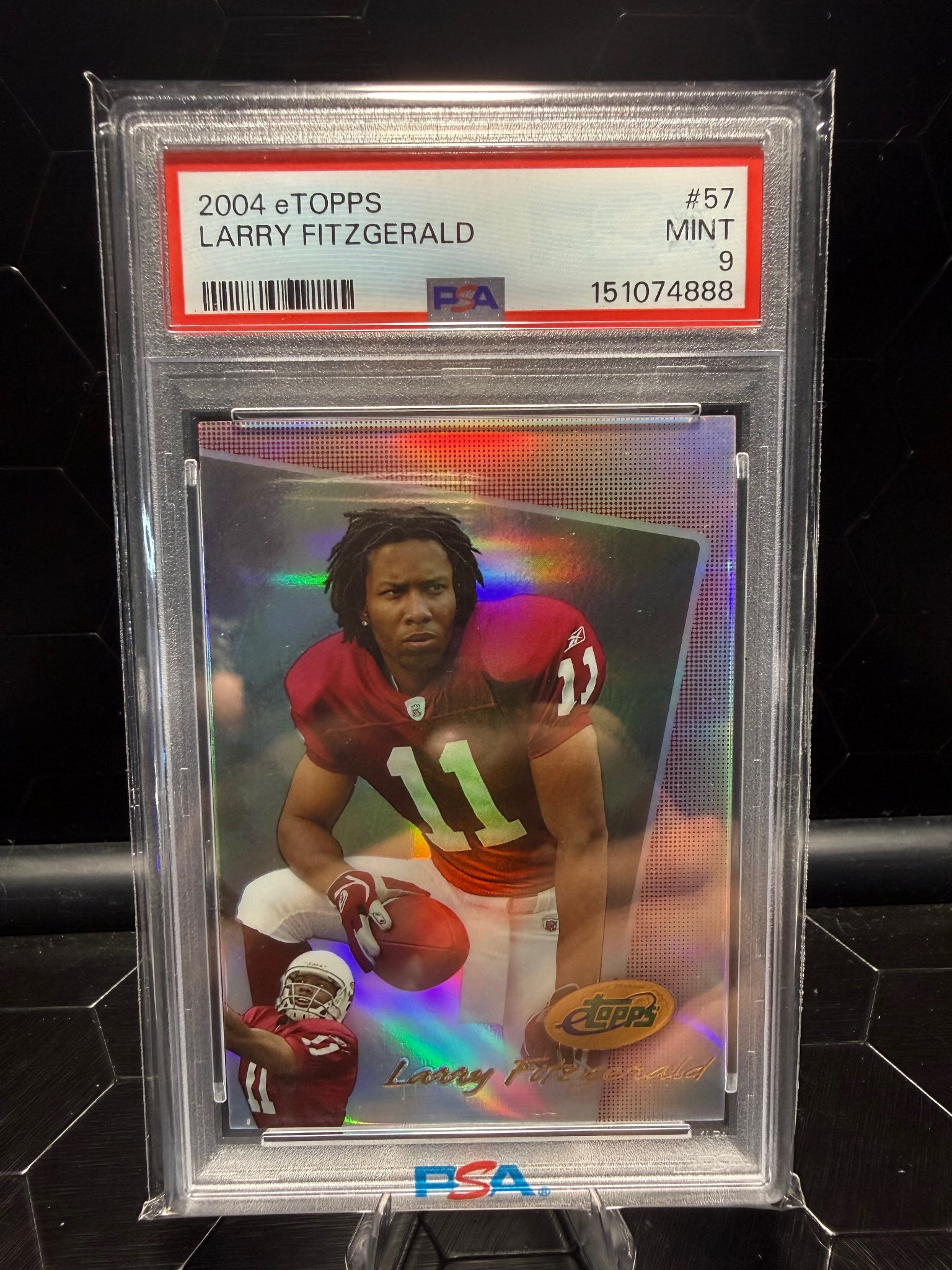 2004 eTopps Larry Fitzgerald #57 Rookie RC /2500 PSA 9 – Lyons Cards