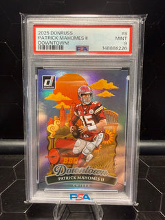 2025 Donruss Patrick Mahomes II #8 Downtown PSA 9