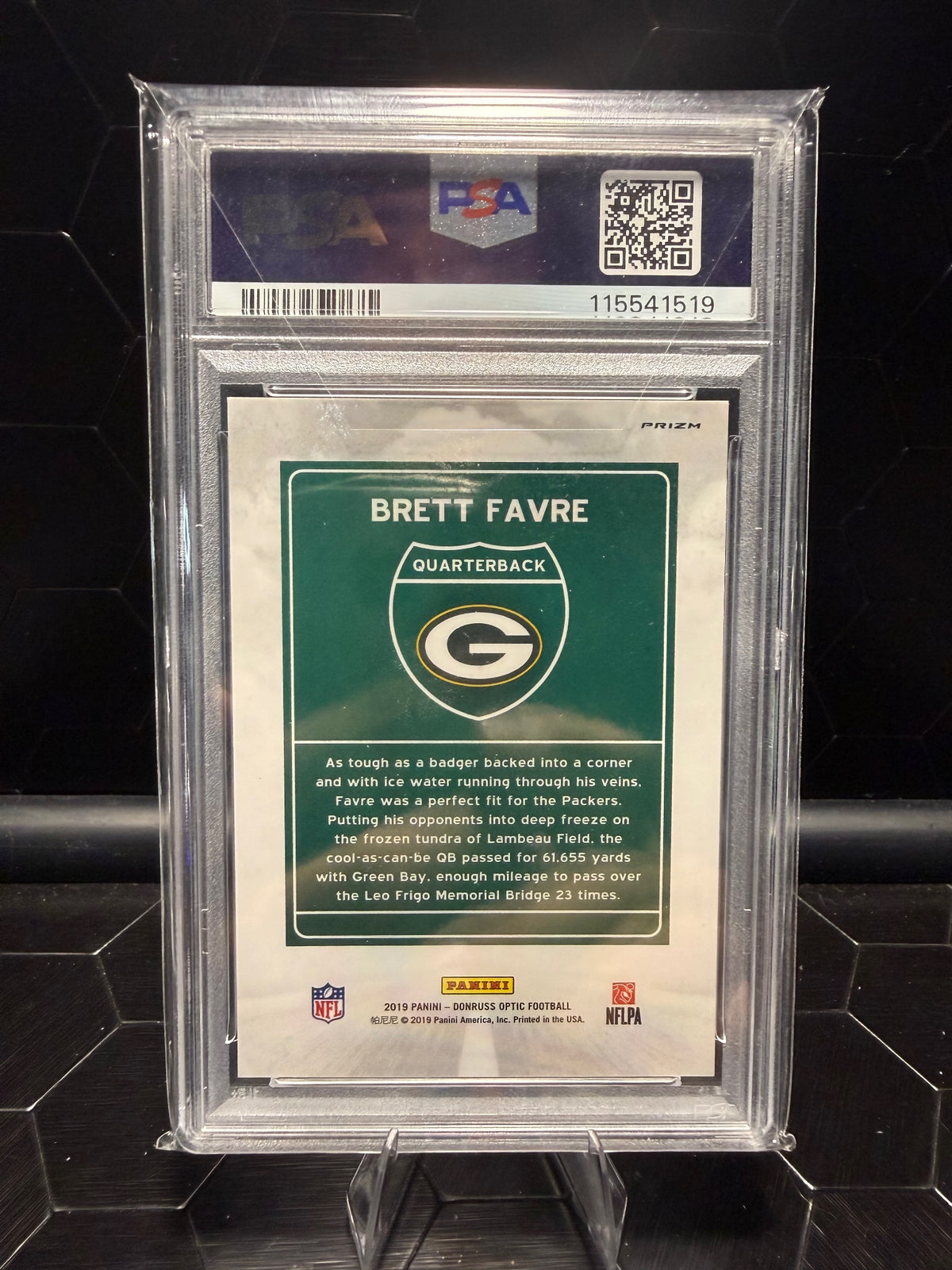 2019 Donruss Optic Brett Favre #DT-12 Downtown PSA 9