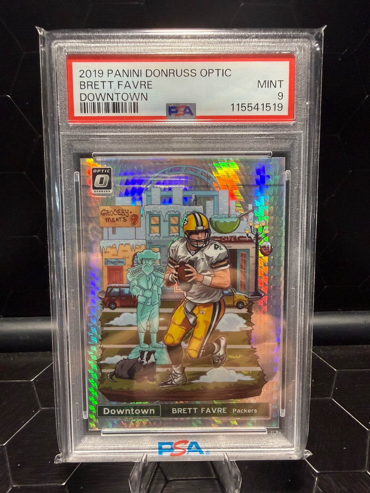 2019 Donruss Optic Brett Favre #DT-12 Downtown PSA 9