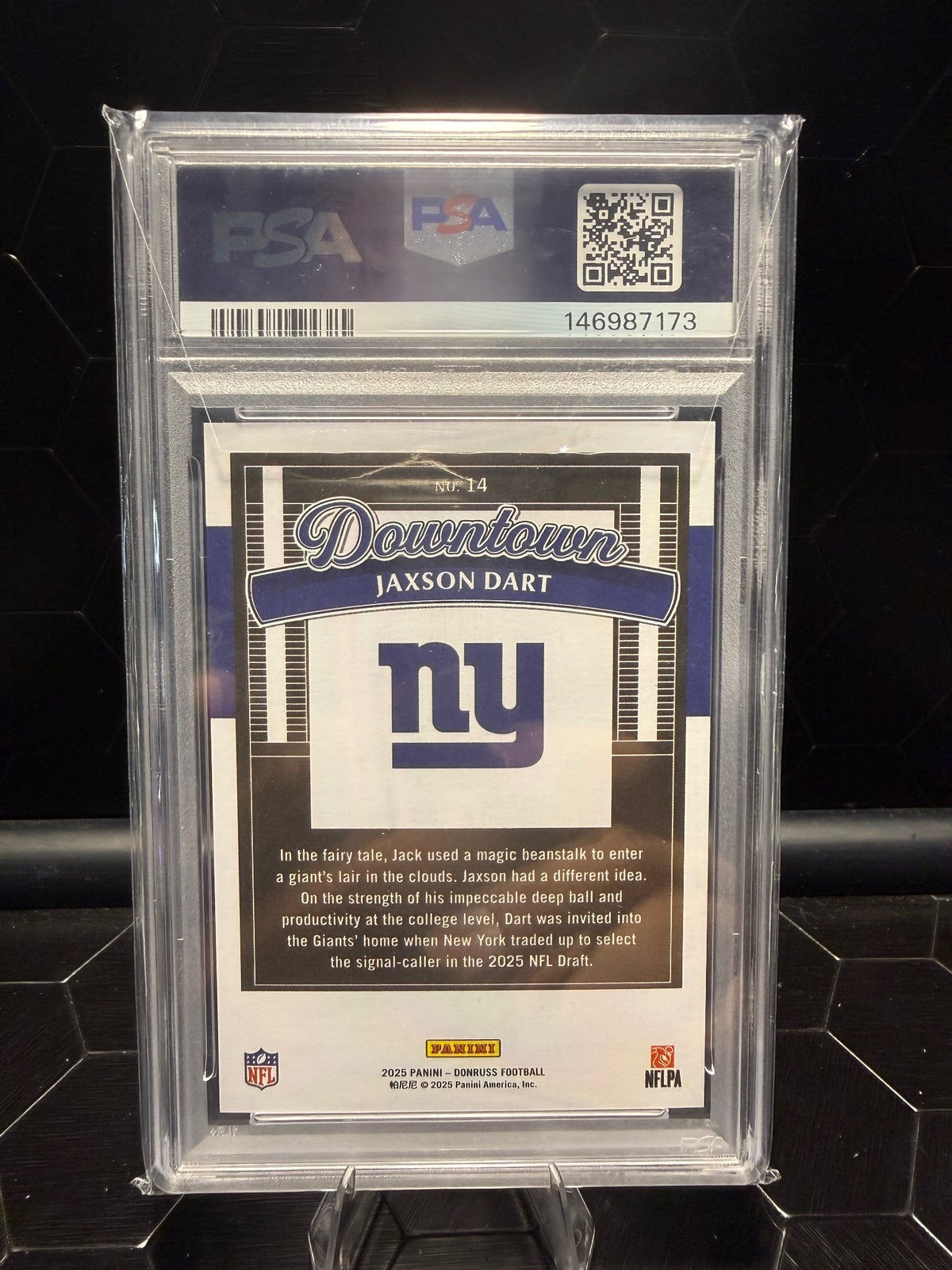 2025 Donruss Jaxson Dart #14 Downtown RC PSA 10