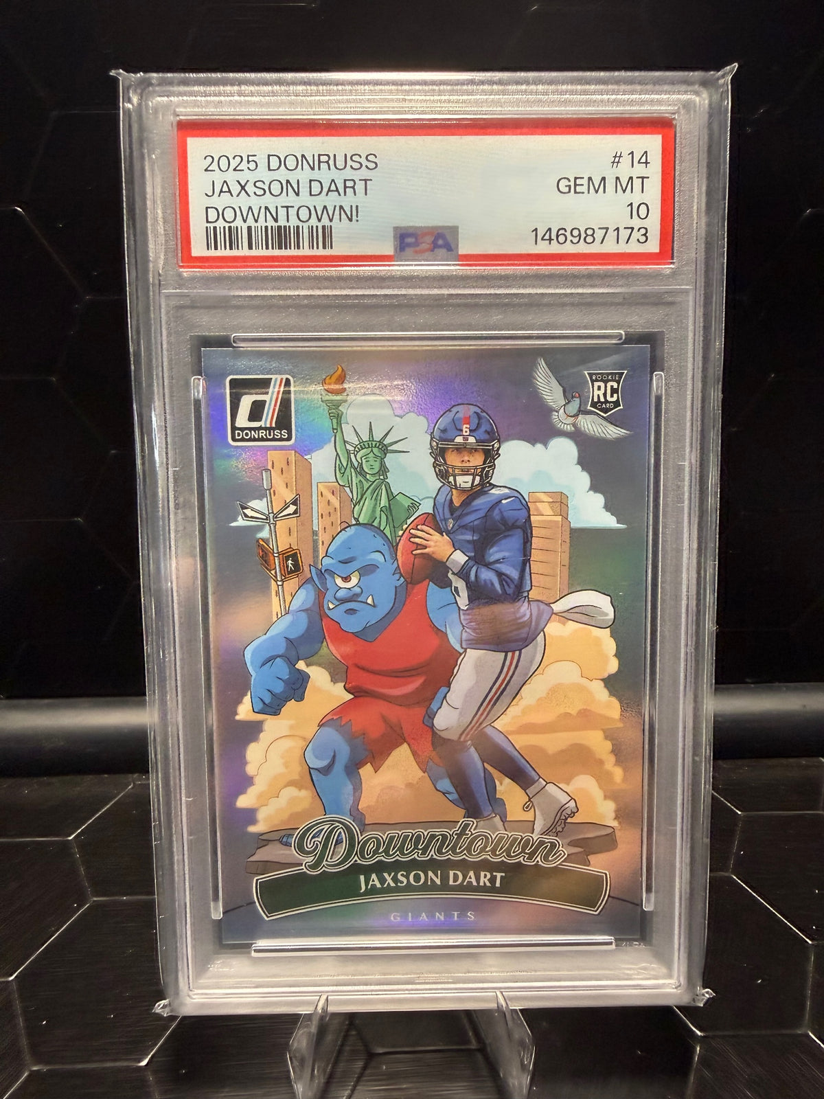 2025 Donruss Jaxson Dart #14 Downtown RC PSA 10