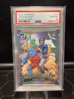 2025 Donruss Jaxson Dart #14 Downtown RC PSA 10
