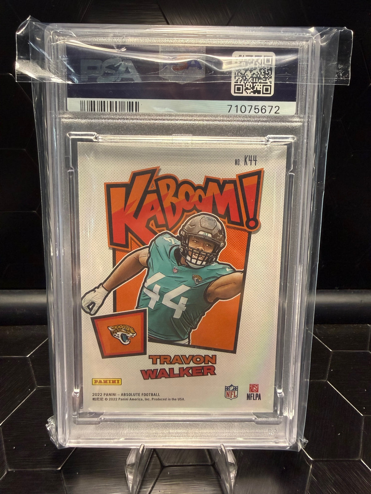 2022 Absolute Travon Walker #K44 Kaboom Gold RC /10 PSA 10