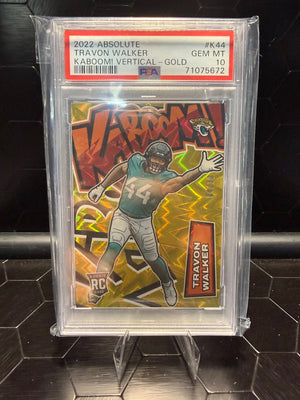 2022 Absolute Travon Walker #K44 Kaboom Gold RC /10 PSA 10