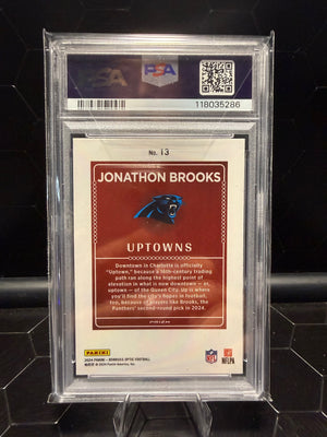 2024 Panini Donruss Optic Jonathon Brooks #13 Uptowns RC PSA 9