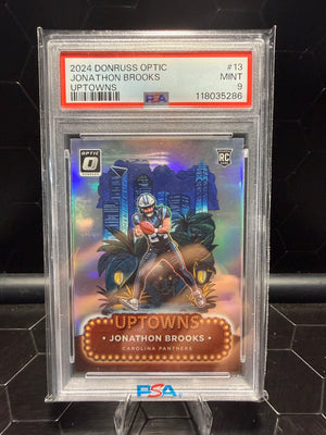 2024 Panini Donruss Optic Jonathon Brooks #13 Uptowns RC PSA 9