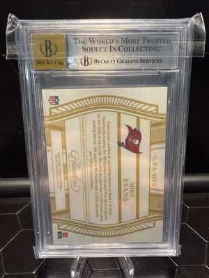 2024 Panini Flawless Mike Evans #PAMES Patch Auto Platinum 1/1 BGS 8.5 Auto 10
