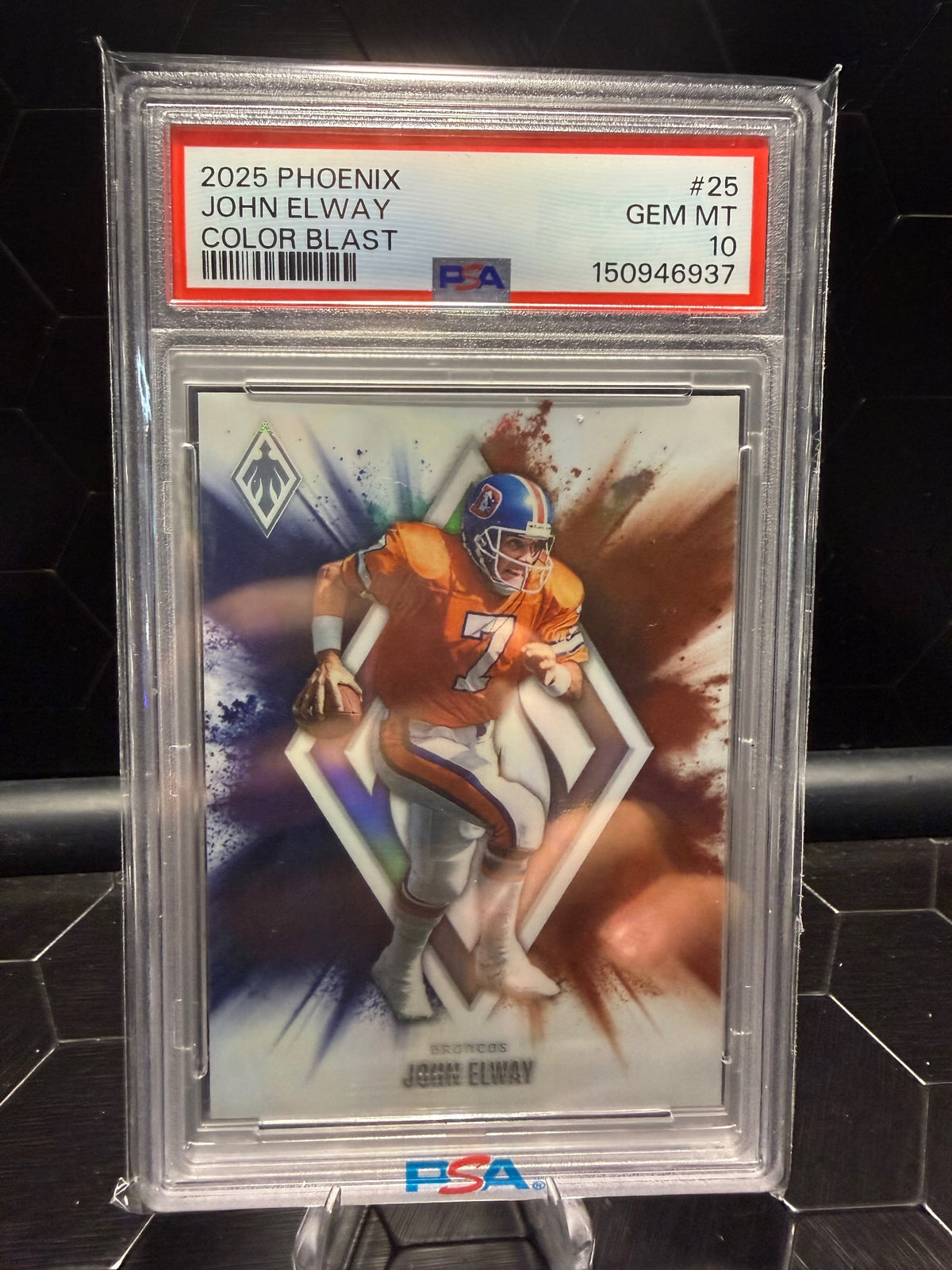 2025 Panini Phoenix John Elway #25 Color Blast PSA 10