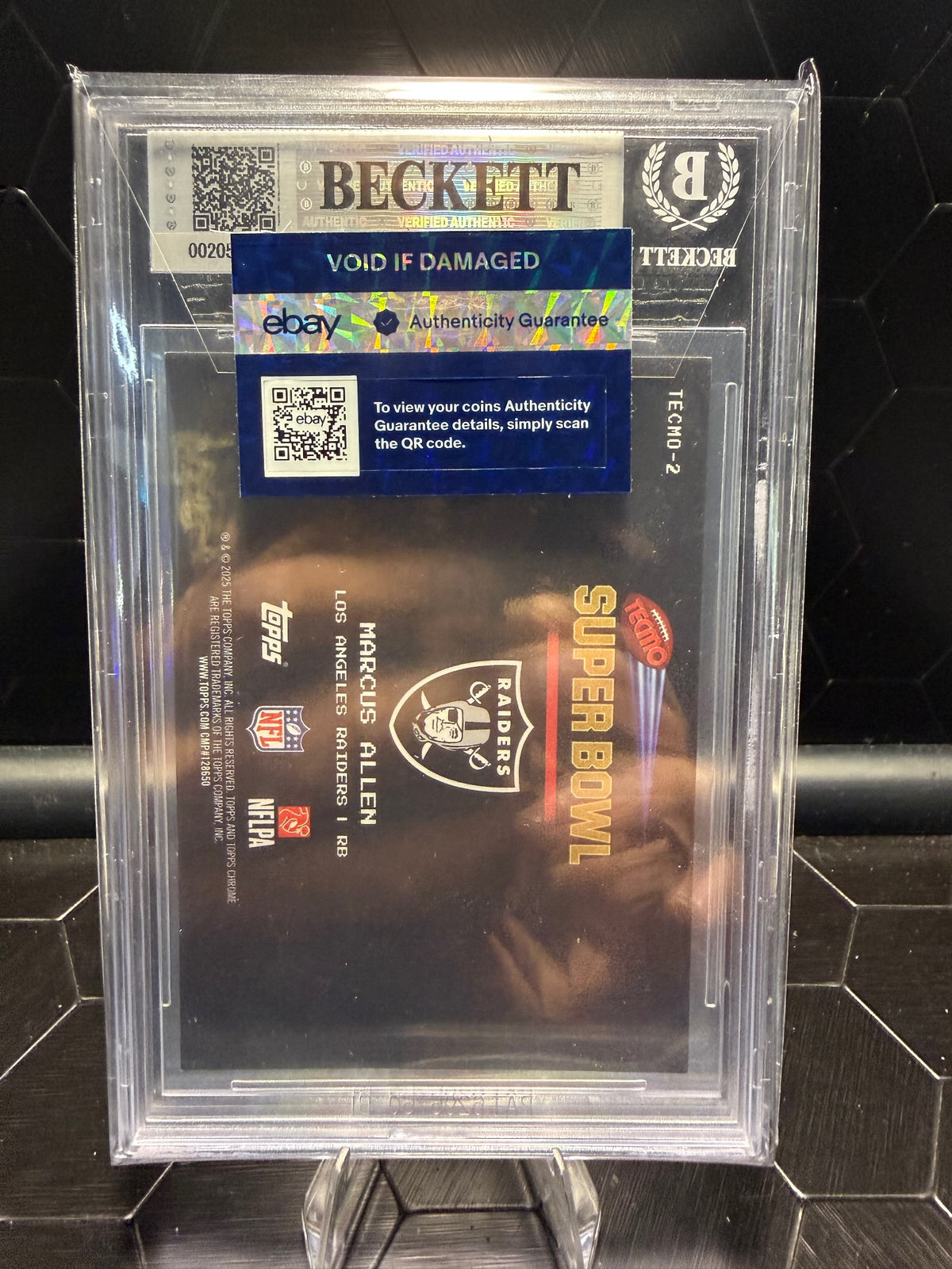 2025 Topps Chrome Marcus Allen #TECHMO-2 Techmo Super Bowl BGS 8