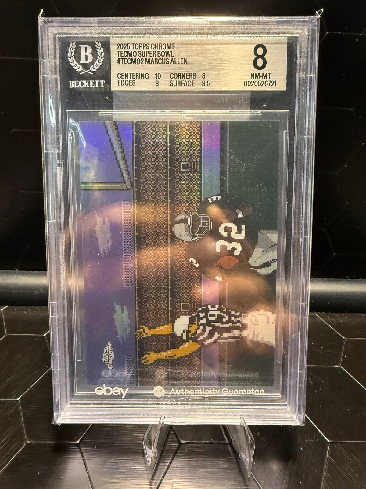 2025 Topps Chrome Marcus Allen #TECHMO-2 Techmo Super Bowl BGS 8