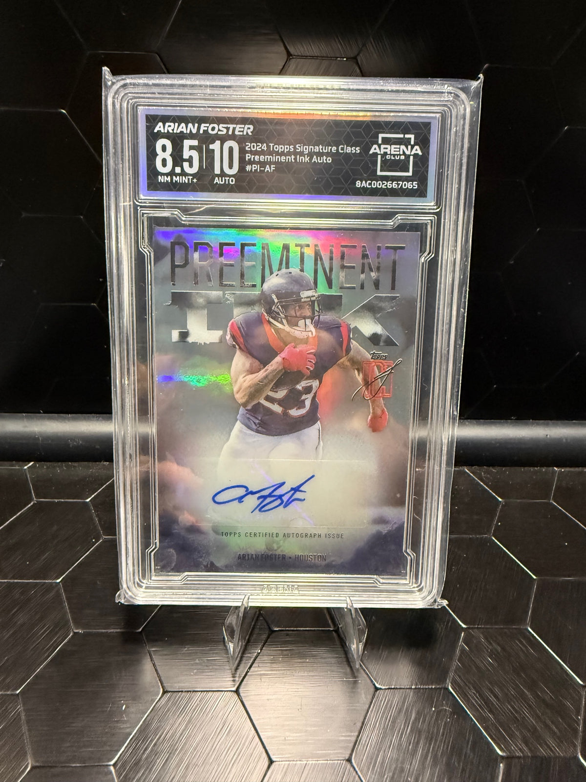 2024 Topps Signature Class Arian Foster Preeminent Ink Auto #PI-AF Arena 8.5