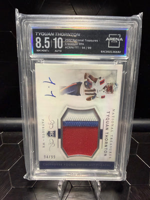 2022 National Treasures #CRPA-TT  Tyquan Thornton Crossover RPA /99 Arena 8.5