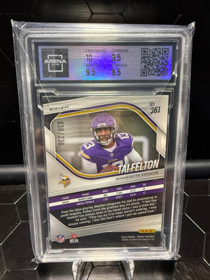 2025 Panini Prizm Tai Felton #361 Blue Wave RC /230 Arena 10