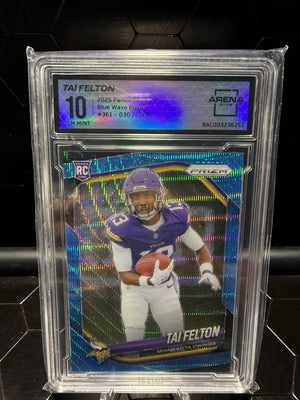 2025 Panini Prizm Tai Felton #361 Blue Wave RC /230 Arena 10