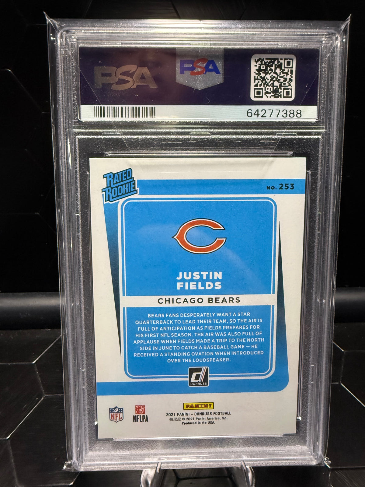 2021 Donruss Justin Fields #253 Press Proof Premium RC PSA 10