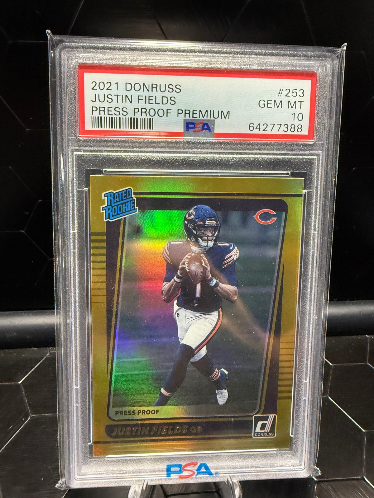 2021 Donruss Justin Fields #253 Press Proof Premium RC PSA 10