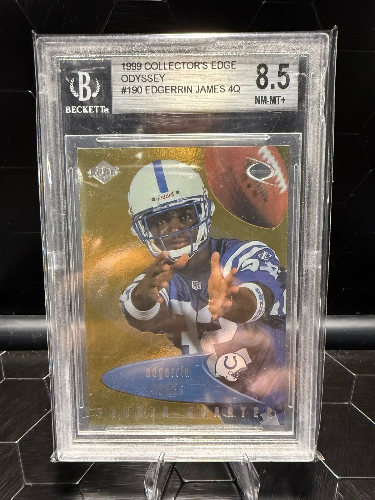 1999 Collector's Edge Odyssey Edgerrin James #190 4th Quarter RC BGS 8.5