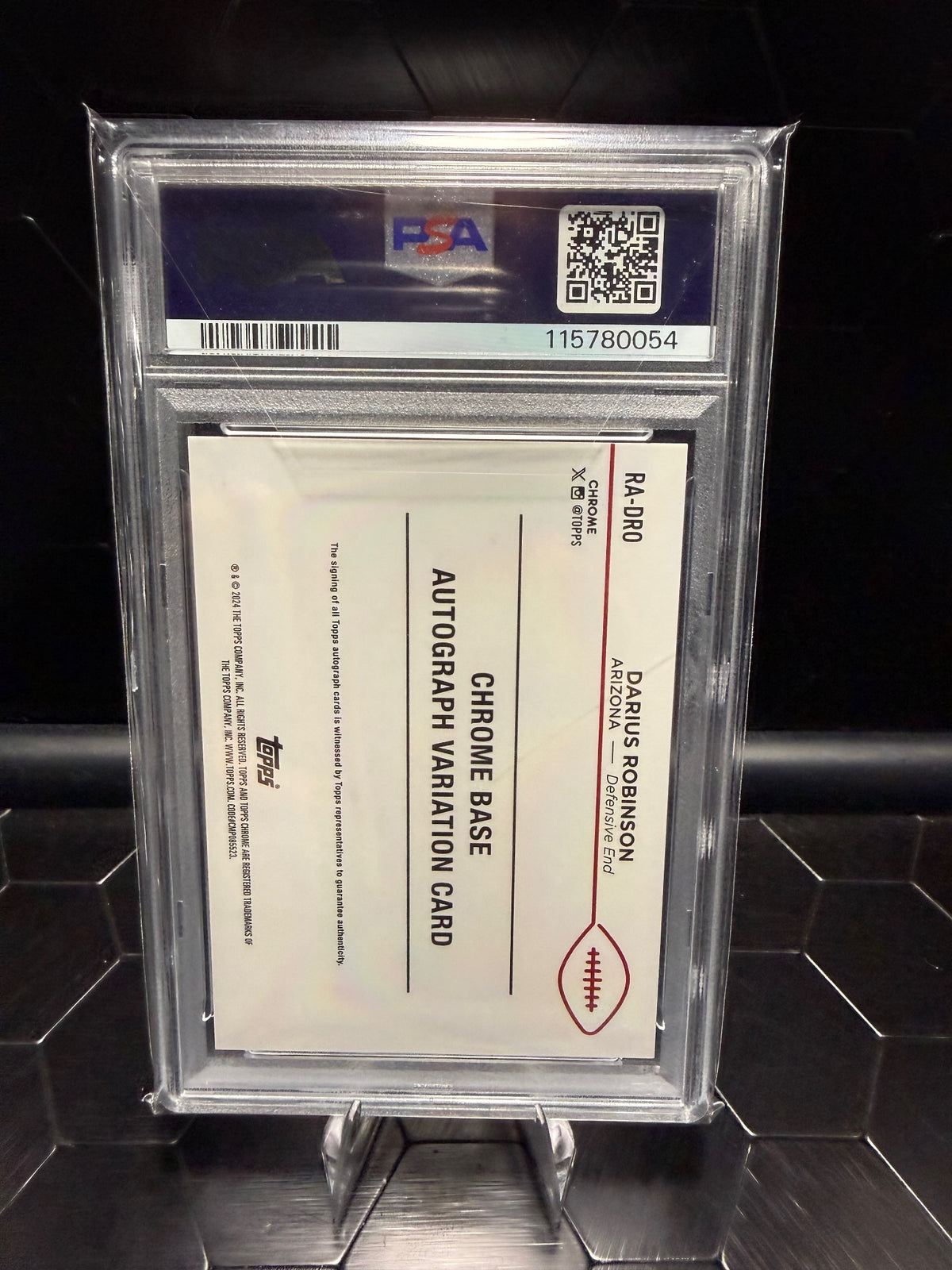 2024 Topps Chrome Sapphire Darius Robinson #RA-DRO Purple Auto /10 PSA 10
