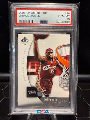 2005–06 Upper Deck SP Authentic LeBron James #14 PSA 10