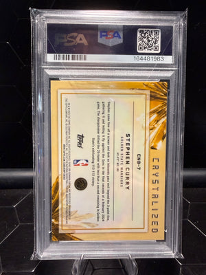 2025-26 Bowman Chrome Stephen Curry #CNB-7 Crystallized NBA SSP PSA 9