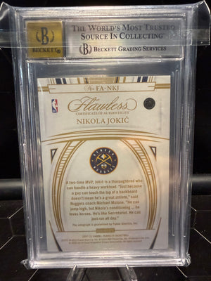2021-22  Flawless Nikola Jokić #35 Flawless Autographs /25 BGS 8.5 Auto 10