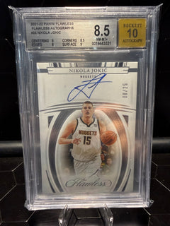 2021-22  Flawless Nikola Jokić #35 Flawless Autographs /25 BGS 8.5 Auto 10