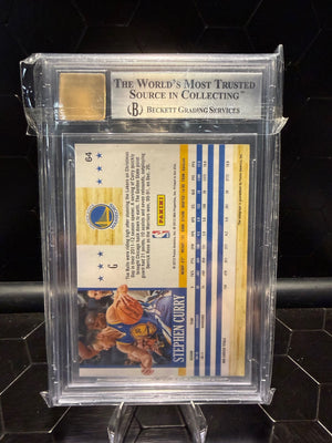 2011-12 Panini Hoops Stephen Curry #64 Autographs SP BGS 8.5 Auto 9