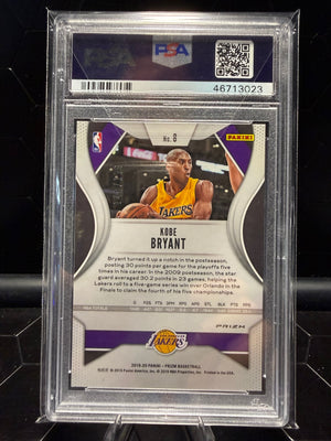 2019-20 Panini Prizm Kobe Bryant #8 Blue Prizm PSA 9