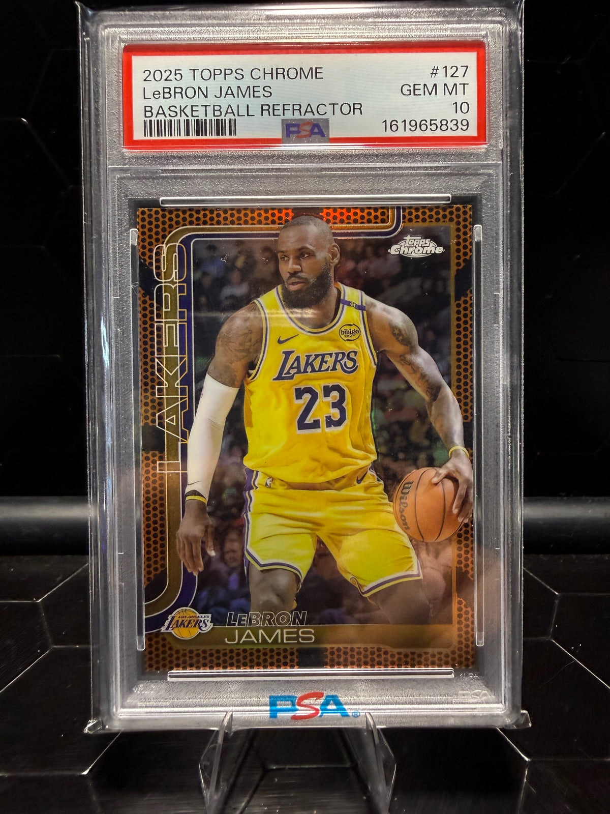 2025 Topps Chrome LeBron James #127 Basketball Refractor PSA 10